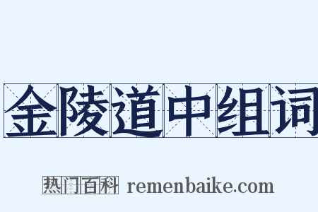 金陵道中组词是什么意思的图片